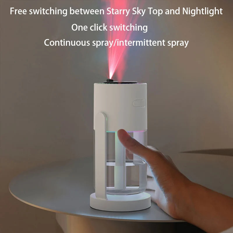 280ML Colorful Atmosphere Light Humidifier - Silent Home & Car Diffuser