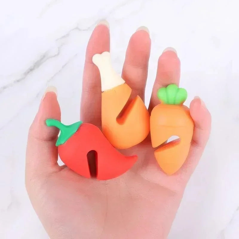 Kitchen Tools Silicone Pot Lid Anti-spill Rack Heat-resistant Anti-Overflow Stoppers Pot Cover Lifter Holder Creative Tools