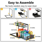 Under Sink Organizer and Storage, 2 Pack Pull Out Cabinet Organizer Slide Out Sink Shelf Cabinet Storage Shelves, Under Sink Sto