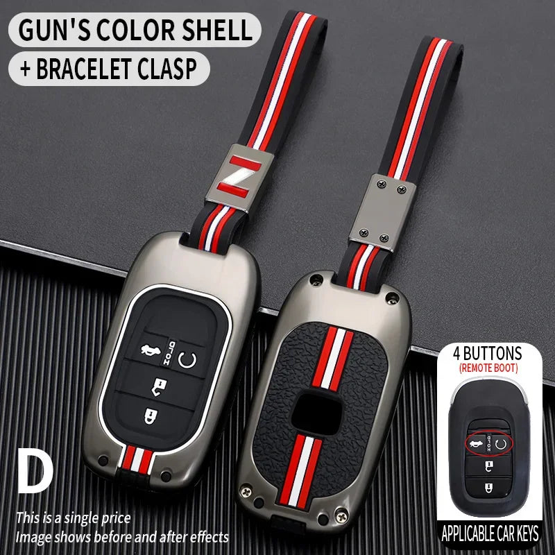 for Honda CR-V Civic Accord HR-V CR-V CRV HRV Fit City Odyssey XRV Hrv Metal Car Key Cover Fob Case Shell 2023 2024