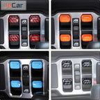 JeCar Window Control Switch Button Decoration Cover Stickers For Jeep Wrangler JL JT Gladiator 2018+ Car Interior Accessories
