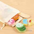 Wooden Kitchen Pretend Toy Simulation Cutting Fruit Food Game Velcro Play Kitchen set Montessori Educational Toy For Boys Girls