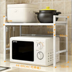 Large Capacity Kitchen Storage Shelves,Multi-Layer Dish Drainer,Microwave Oven Shelf,Space-Efficient Design,Functional Organizer