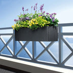 1 Pair Hanging Flower Planter Hooks Plant Pot Box Holders Adjustable Hanger For Flower basket  Balcony Yard Garden Wall Decor