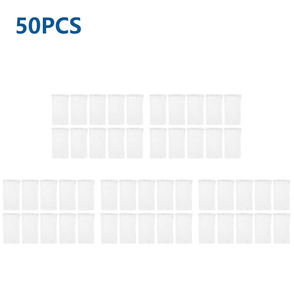 100-10PCS Pool Skimmer Socks Fish Tank Mesh Bag Round Swimming Pool Mesh Filter Cleans Debris and Leaves Baskets Filters