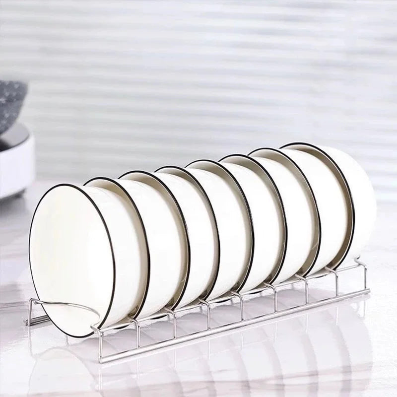 Stainless steel bowl and dish storage artifact, desktop drain rack, kitchen storage rack, bowl and dish storage bracket