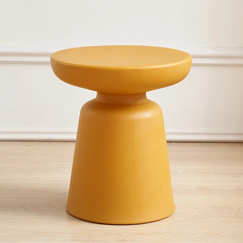 Richome Household Plastic Circular Coffee Table Small Living Room Horse Shaped Side Table Balcony Modern And Simple Coffee Table