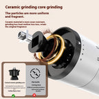 Coffee Grinder For Outdoor Household Use, Detachable Lid, Adjustable Thickness For Adding Beans, Electric Ceramic Coffee Grinder