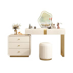 Dresser, chest, storage cabinet, integrated solid wood simple dressing table, cream wind bedroom corner retractable dressing
