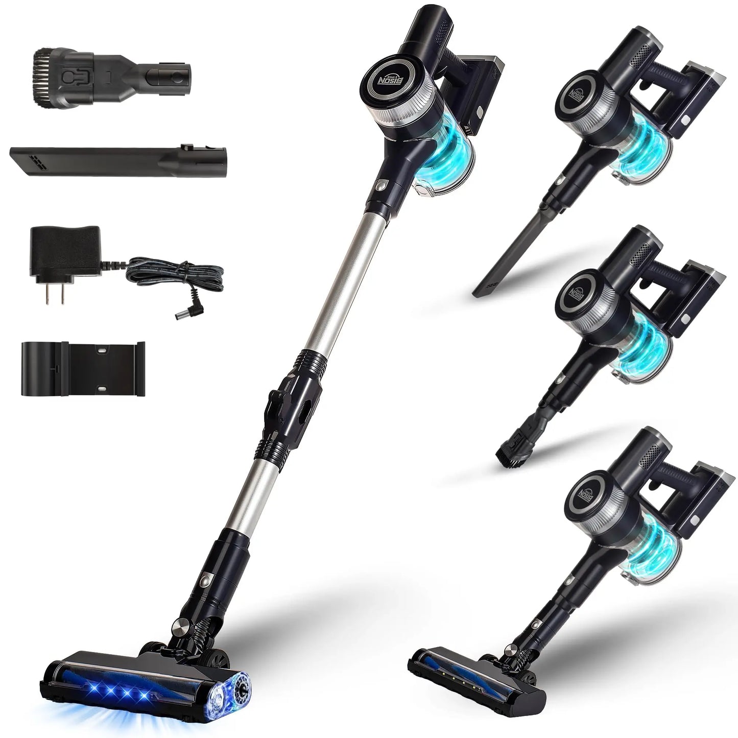 Bison Edge Cordless Vacuum Cleaner 6-in-1 Bendable 35kPA With Brushless Motor Home Car Portable Carpet Machine Vacuum Cleaner