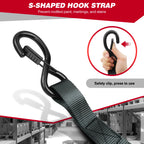DayPlus Heavy-Duty Car & Truck Front Cargo Ratchet Strap with Metal Buckle Adjustable Secure Tie-Down for Safe Luggage Transport