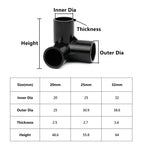 20-63mm Black PVC Pipe Connectors Ball valve Three-way Direct Garden Water Aquarium Fish Tank Drainage Tube Fittings Accessories