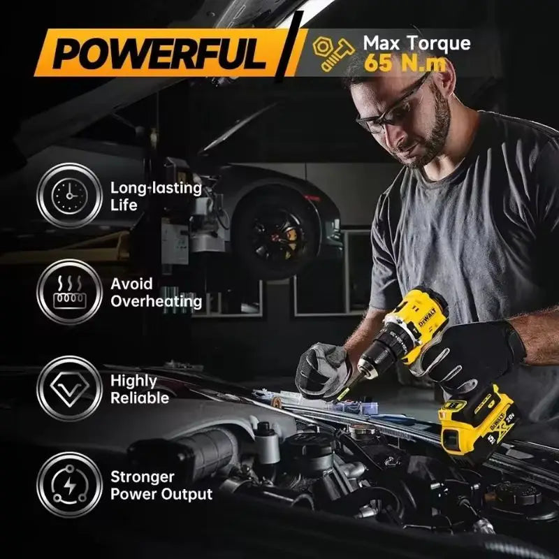 DeWalt DCD805 20V Brushless Slot Wrench, Compact Drill or Tools Driver Battery Impact Wrench, Power Tool