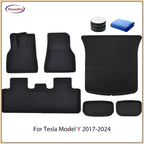 For Tesla Model Y 2017-2024 and Model 3 2021-2025 Highland All Weather Floor Mats Trunk Liners Full Protection Car Accessories