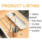 Kitchen Telescopic Storage Rack Sink Organizer Rack Telescopic Faucet Organizer Towel Sponge Storage Adjustable Storage Rack