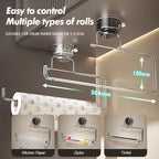 Kitchen Storage Rack Suction Cup Wall Mounted Non Perforated Stainless Steel Tissue Holder Bathroom Storage Home Storage