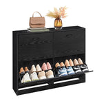 Shoe Cabinet 4 Flaps Shoe Tipper shoe rack Shoe storage Adjustable Partition Wall for 16-28 Pairs shoes Hallway