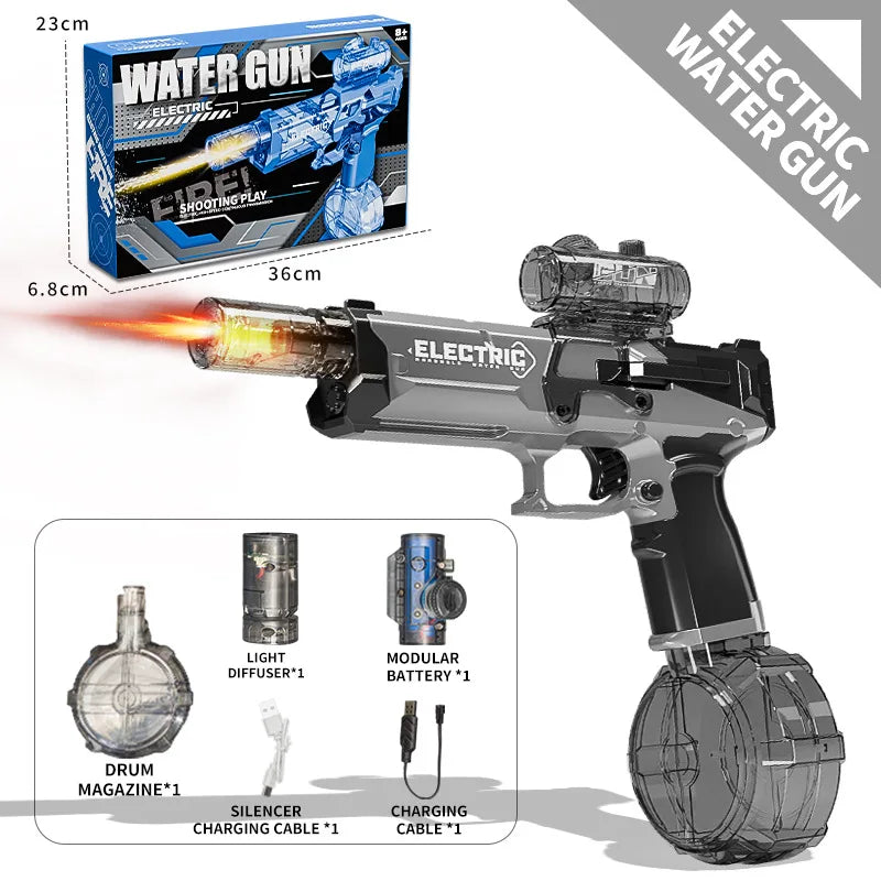 Children High Pressure Electric Water Gun Toys Summer Outdoor Beach Pool Garden Fight Games Kids Automatic Bursts Watergun Gifts