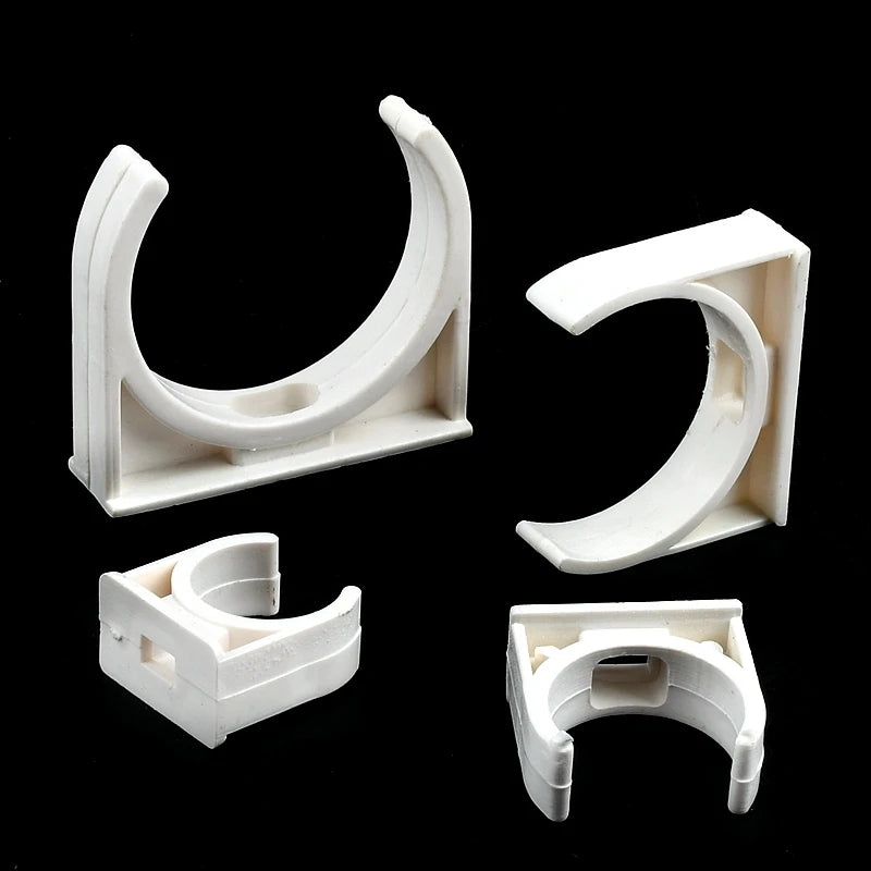 20/25/32/40/50mm White PVC Pipe Clamp UPVC Tube Holder Garden Water Pipe Connector U-shaped Clips Aquarium Fish Tank Accessories