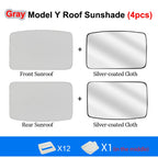 Privacy Full Cover Car Sunshade For Tesla Model Y 2024 Glass Roof Sun Shade Window Sunroof UV Shield Camping Travel Accessories