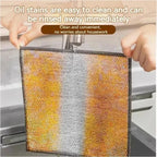 Thickened Cleaning Cloth, Kitchen Rag, Stainless Steel Cleaning Cloth, Suitable For Cleaning Kitchen Oil Stains/5pcs