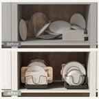 Kitchen Multifunctional Organizer - Pull-Out for Pots/Pans, Sliding Lid Holder, Spice Rack & Dish Drying Racks Drawer Organizer