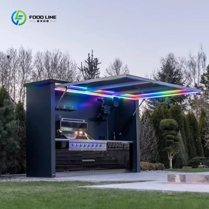 Stainless Steel Outdoor Kitchen Premium Weather Proof Outdoor Kitchen Outdoor Kitchen Pod with Roller Door Customized