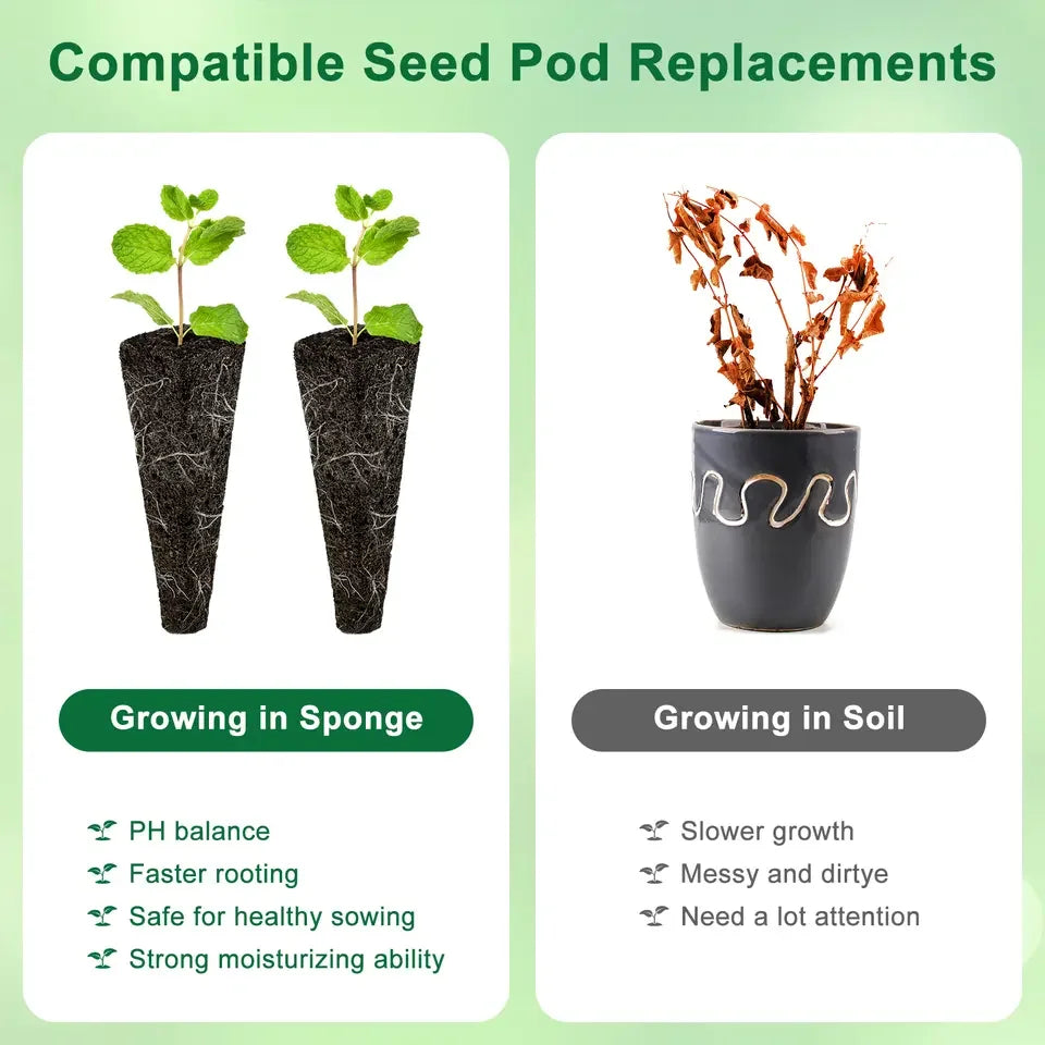 Hydroponic Supplement Seedling Pot Garden Planting Herb Germination Sponge Replacement Root Growing Sponge Supplemental Pod