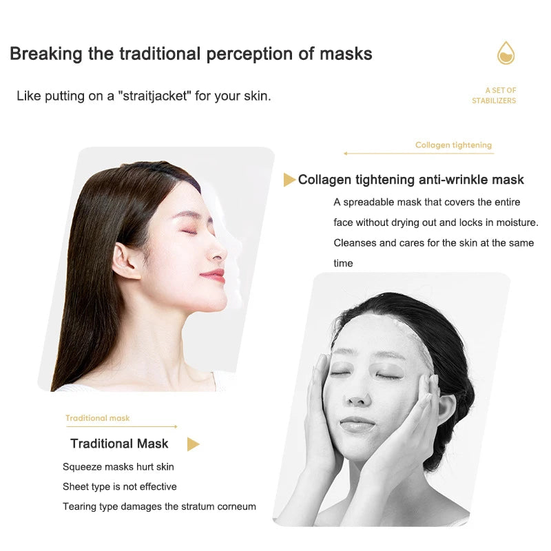 Korean Collagen Lifting Firming Polypeptide Anti-line Carving V Face Facial Moisturising Cream SPA Beauty Salon Special