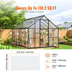 VEVOR Polycarbonate Greenhouse Panels Roof Panels Sheets, Waterproof UV Protected Corrugated Resistance for Greenhouse/Garden