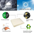 Beige Sun Shade Sail Rectangle Square Triangle Canopy Awning Cloth UV Block Heavy Duty Commercial Graden Outdoor Patio Tarp