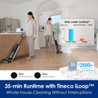 Tineco Floor One S6 Cordless Wet Dry Vacuum Cleaner Floor Washer Mop All-in-One for Hard Floors LED Dual-Sided Edge Cleaning