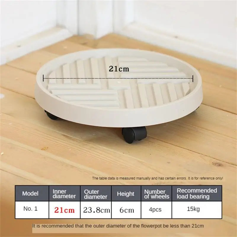 Flower Pot Stand Trays With Wheels Multifunctional Flower Disc Base Durable Movable Round Square Bonsai Plants Trays Home Decor
