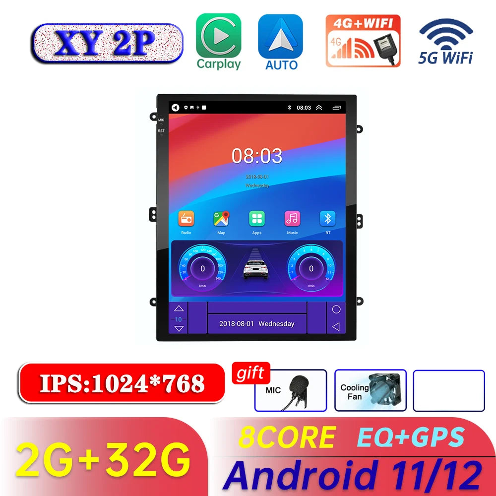 Car adio For Tesla Style 9.7inch Host Wireless Carplay Android auto For KIA TOYOTA Nissan Honda Opel Car Multimedia Player