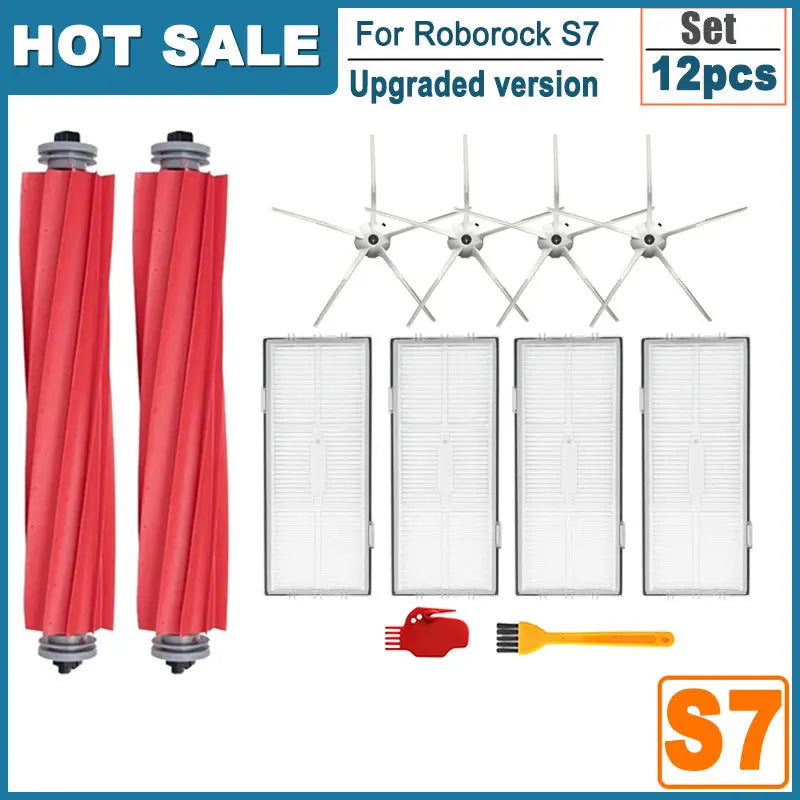 Filter Mop Cloth For Xiaomi Roborock S7 Max S70 T7S Plus Robot Vacuum Cleaner Accessories Main Side Brush Spare Parts