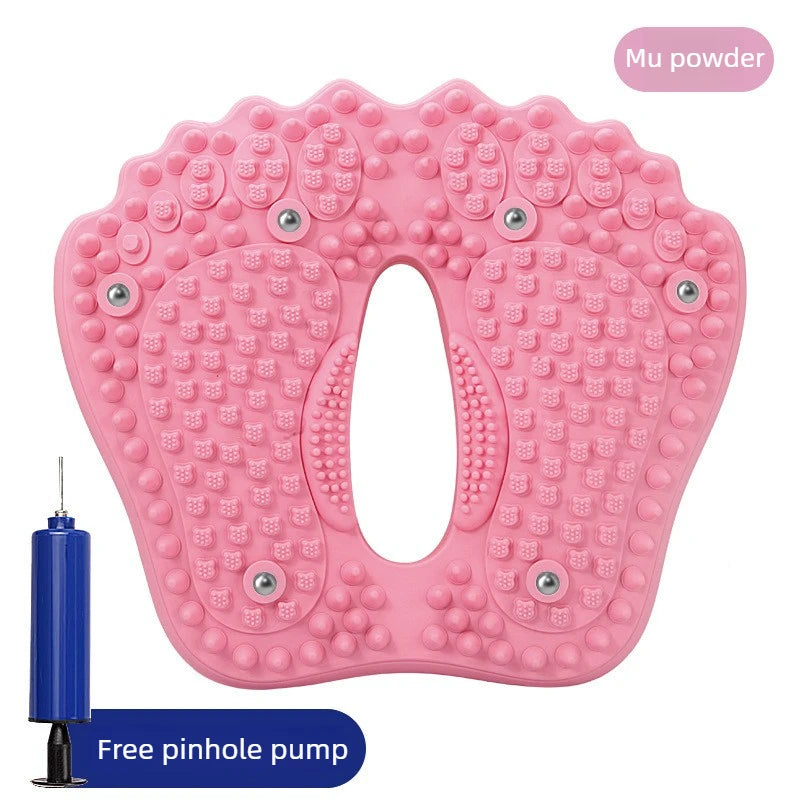 Inflatable Foot Massager Stepper Balance Board with Anti Slip PVC Massage Dots for Yoga Training Slimming Leg Shaping
