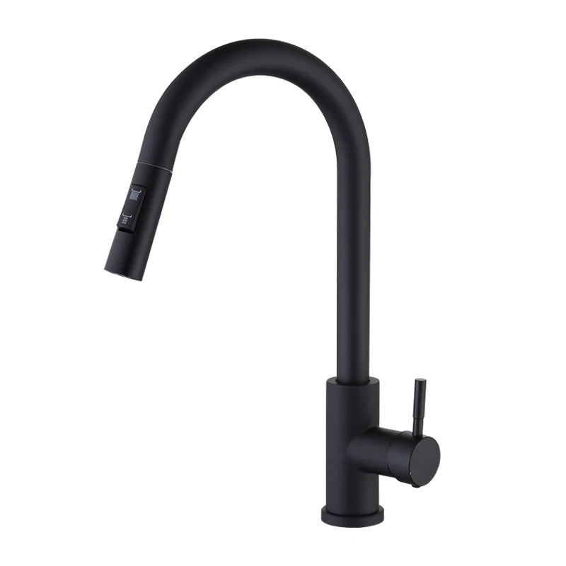 kitchen faucet with a pull - down sprayer， Without Deck Plate,Fit for kitchen sink or laundry sink