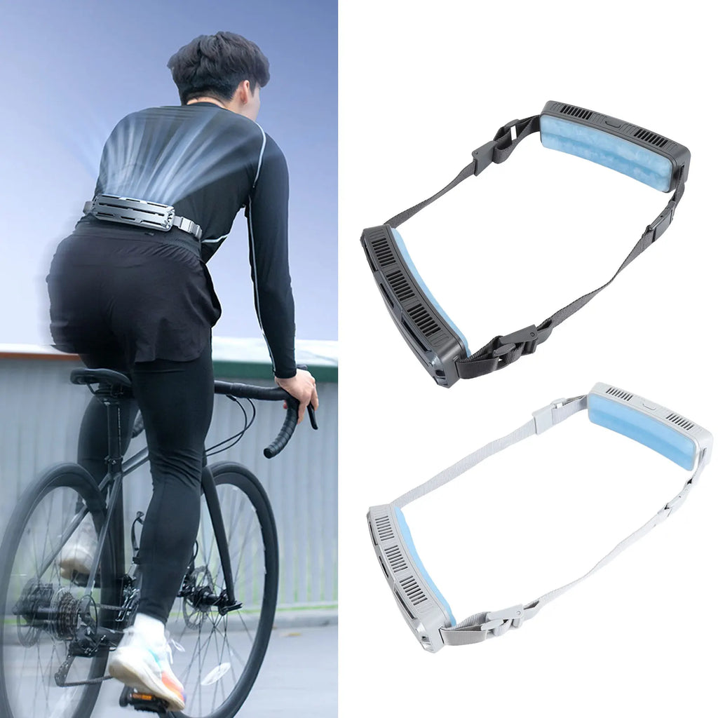Wearable Waist Fan Multifunctional 3 Speeds Adjustable Ice Compress Ef
