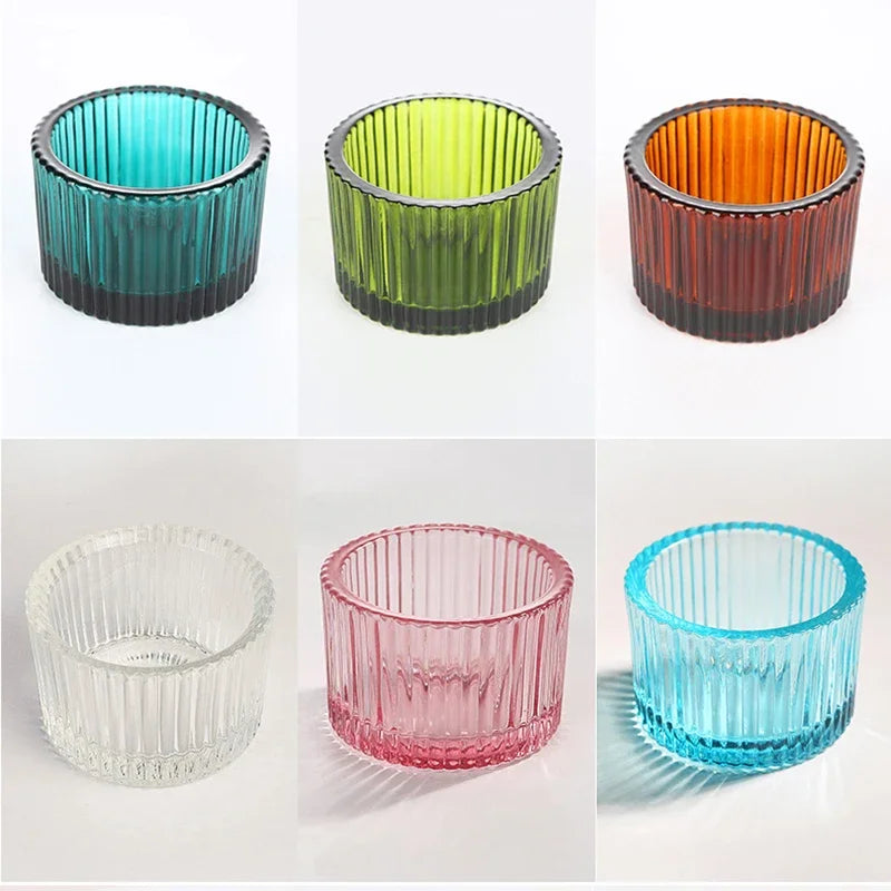 Pack of 10 Glass Small Tea Light Candle Holder for Home Decoration Modern Candlestick Holders Taper Candle Holders
