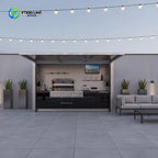 Customized Modern Premium Modular Outdoor Kitchen with Luxury Gas Grill Sink & Refrigerator Configuration