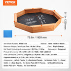 SucceBuy Sandbox with Cover in Square Sand Box Sand Pit with 4 Corner Seating and Bottom Liner Kids Sandbox for Outdoor for Kids