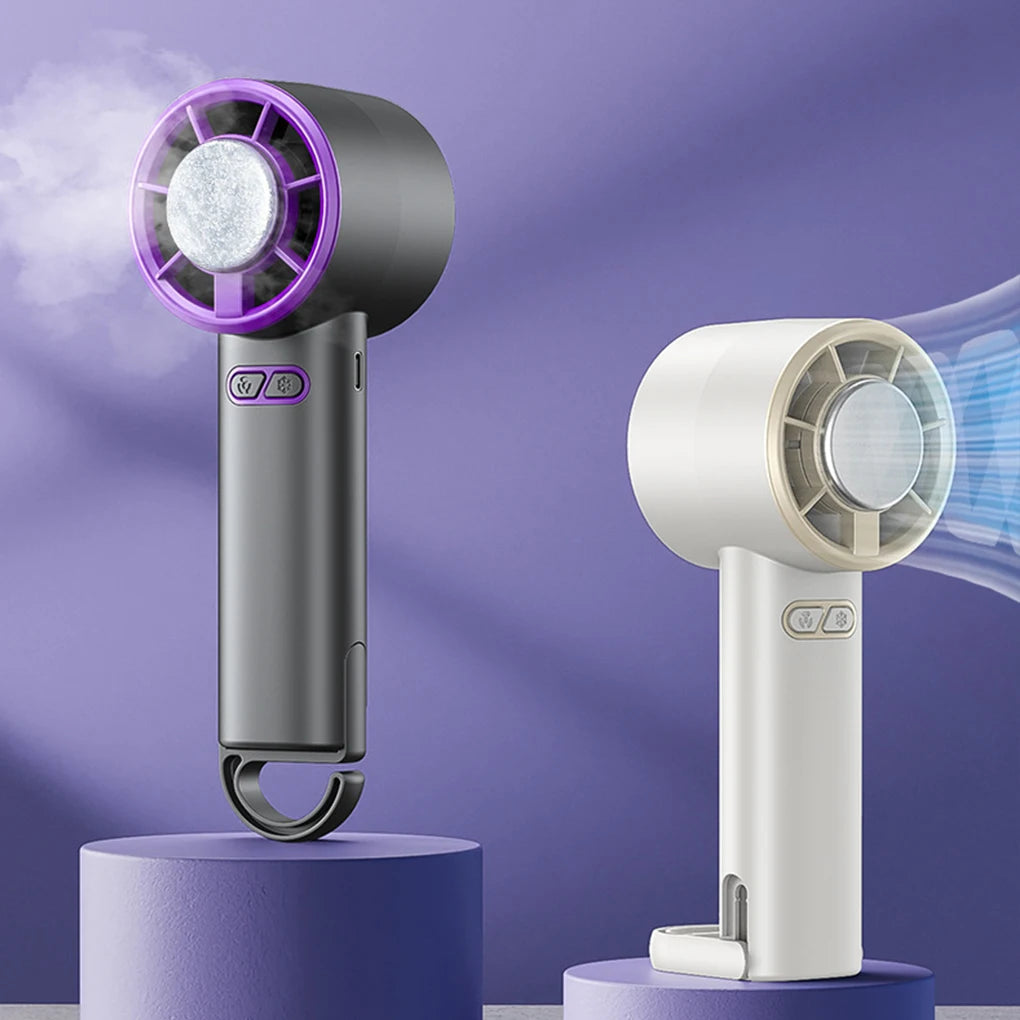 2025 New Handheld Ice Pack Fan USB Rechargeable Semiconductor Refriger