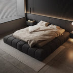 Frame High End Bed Aesthetics Tatami Minimalist Wedding Confortable Bed Master Bedroom Fashionable Design Muebles Furniture