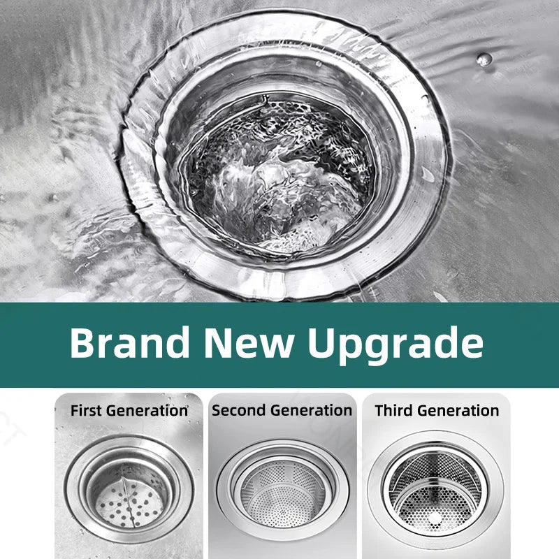 Kitchen Sink Strainer Sink Filter Basket With Handle 304 Stainless Steel Rust Free and Dishwasher Safe Sink Food Catcher