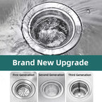 Kitchen Sink Strainer Sink Filter Basket With Handle 304 Stainless Steel Rust Free and Dishwasher Safe Sink Food Catcher