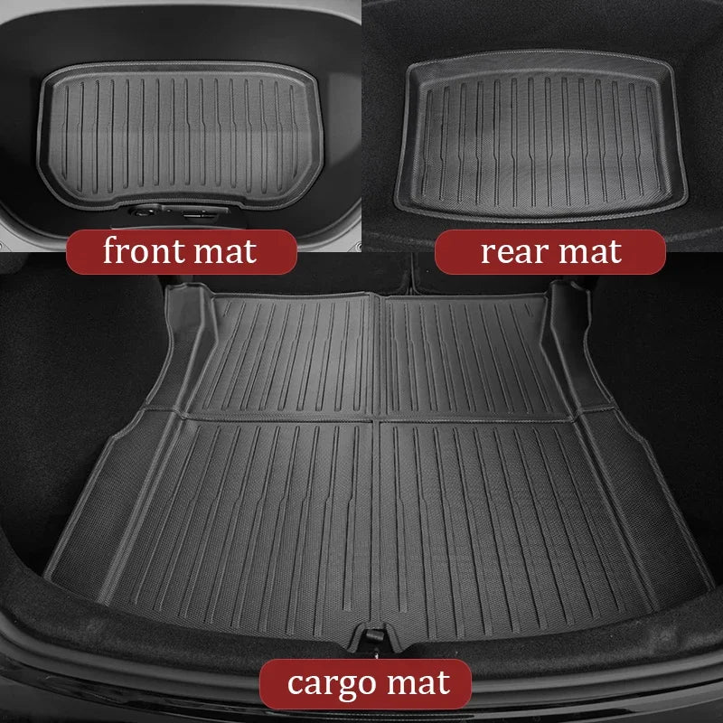 Floor Mats Cargo Liner For Tesla Model 3 2025 Highland Waterproof Anti-slip Trunk Mat TPE Pads Model 3 2024 Highland Accessories