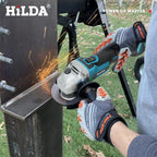 HILDA 125mm Brushless And Brushed Angle Grinder Cordless Grinding Machine Cutting Woodworking Power Tool For Makita 18V Battery