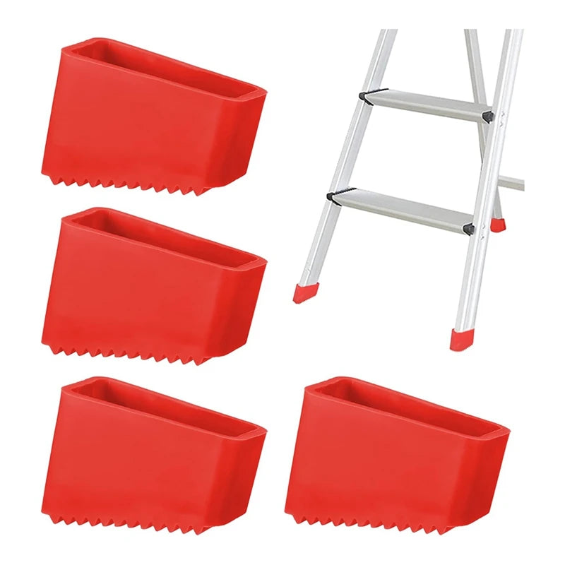 4Pcs Step Ladder Feet Covers Versatile Ladder Leg Covers Non-Skid Ladder Pads Rubber Foot Pad Insulating Foot Sleeve