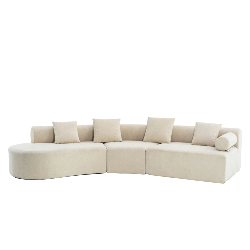 Memory Foam Sofa Set with Chenille Fabric, No Assembly Deep Seat Couch, Modern Living Room/Bedroom/Home Office Furniture