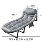 Sleeping Cots for Adults 6 Positions, Portable & Foldable Bed with Mattress and Pillow, Heavy Duty Sturdy Frame for Camp, Home
